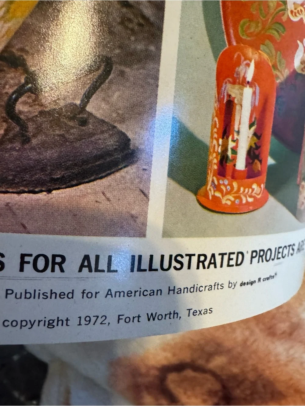 1972 Tile Painting: How to Paint Early American Tole Ware Vintage Book